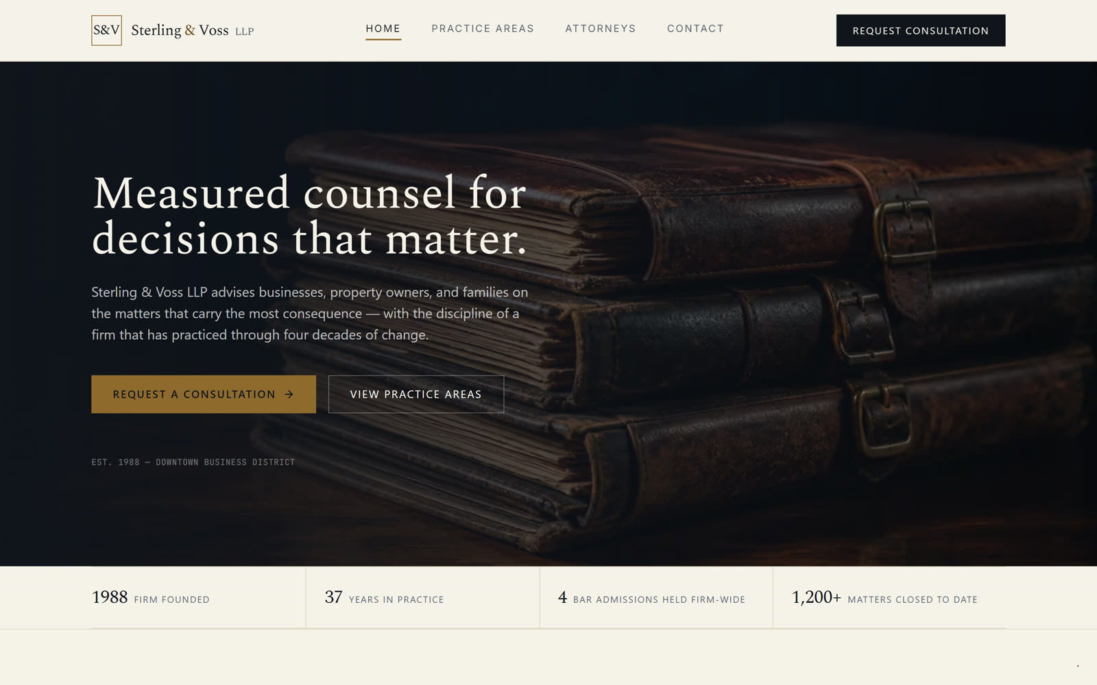 Sterling & Voss homepage