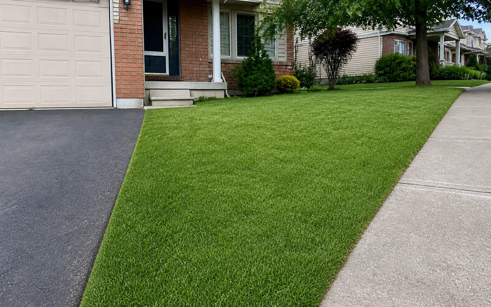 Oak Street, Schomberg lawn — after