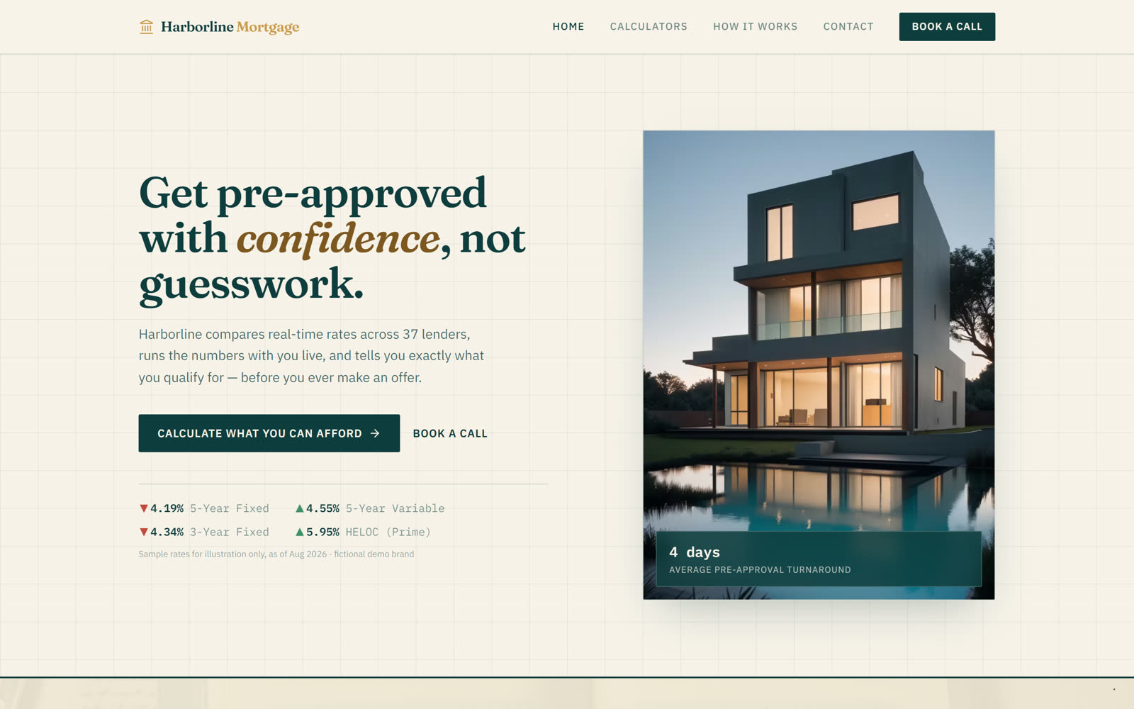 Harborline Mortgage homepage